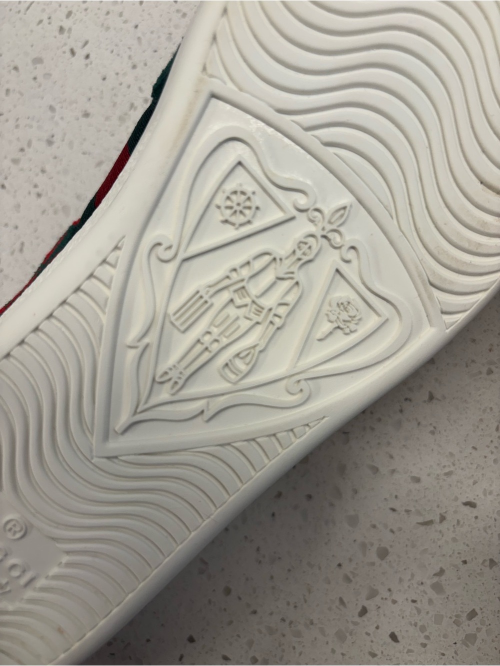 Green & Red Velvet GG Ace Sneakers - Picture 4 of 11